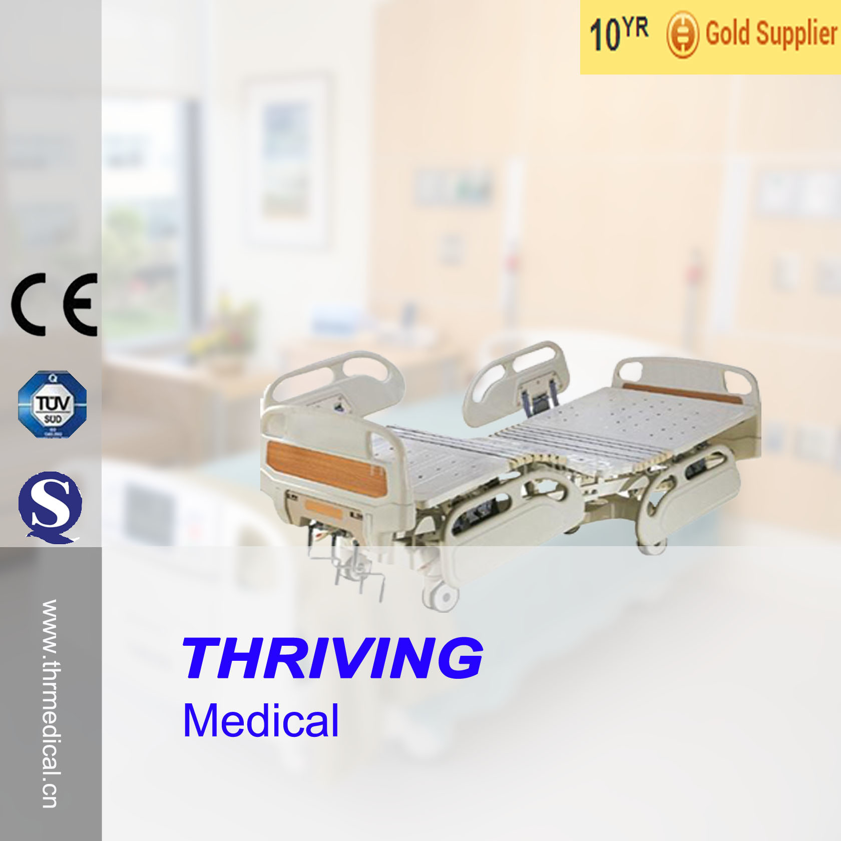 Tripe Crank Manual Medical Bed