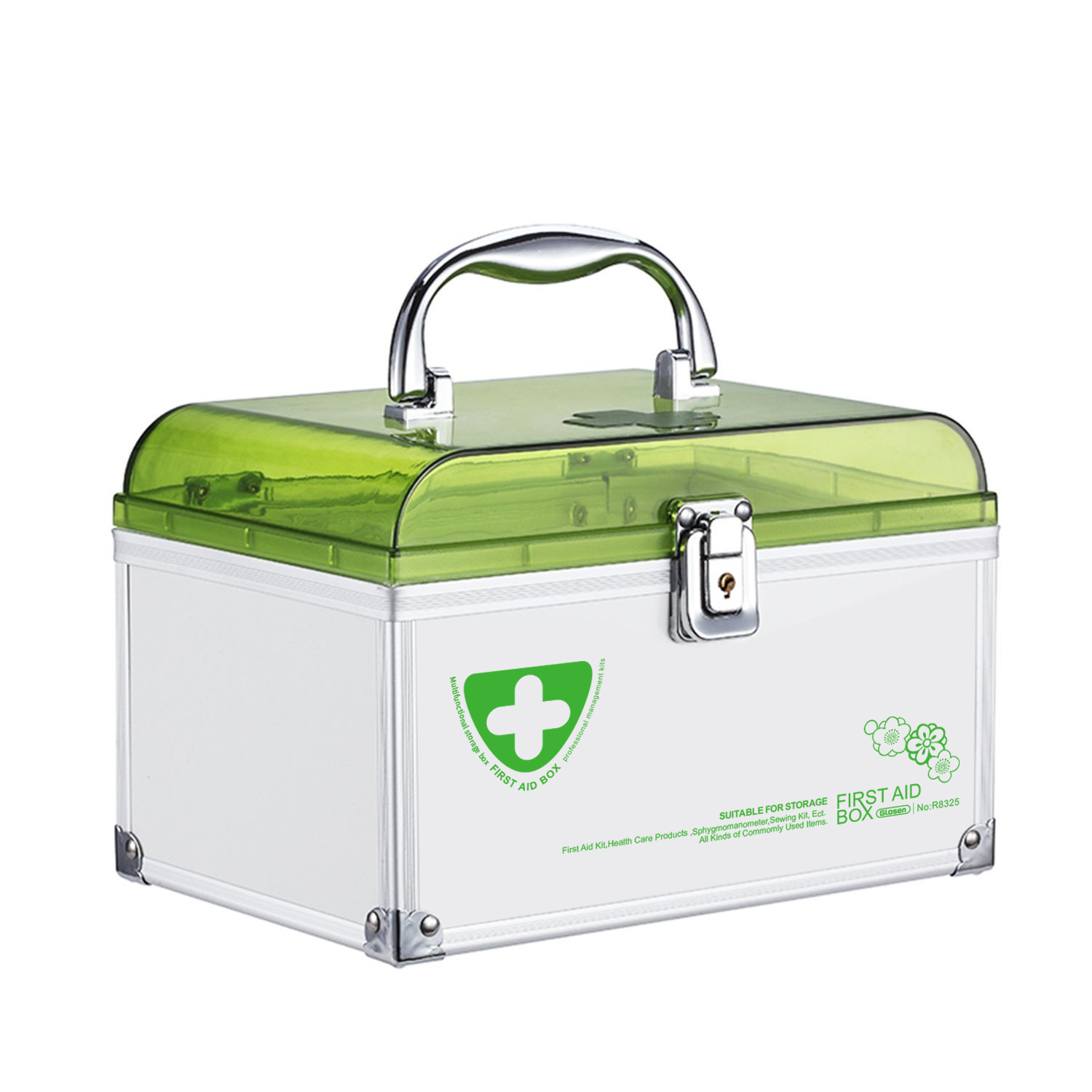 Household Medicial Storage Box Locking First Aid Cabinet