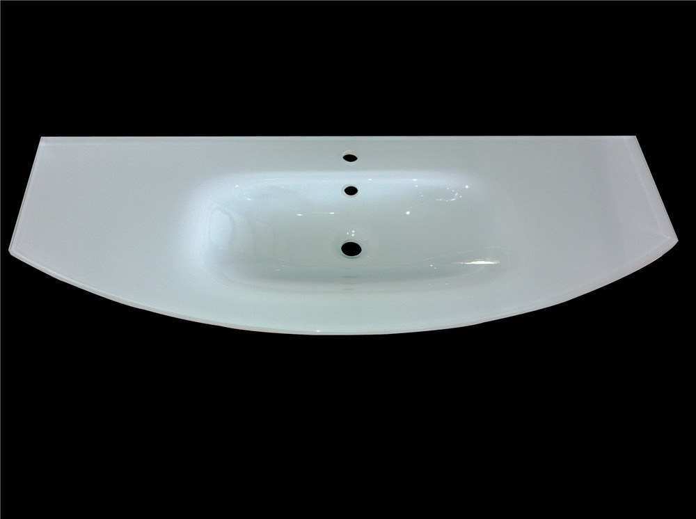 Tempered Glass One Piece Basin for Cabinet