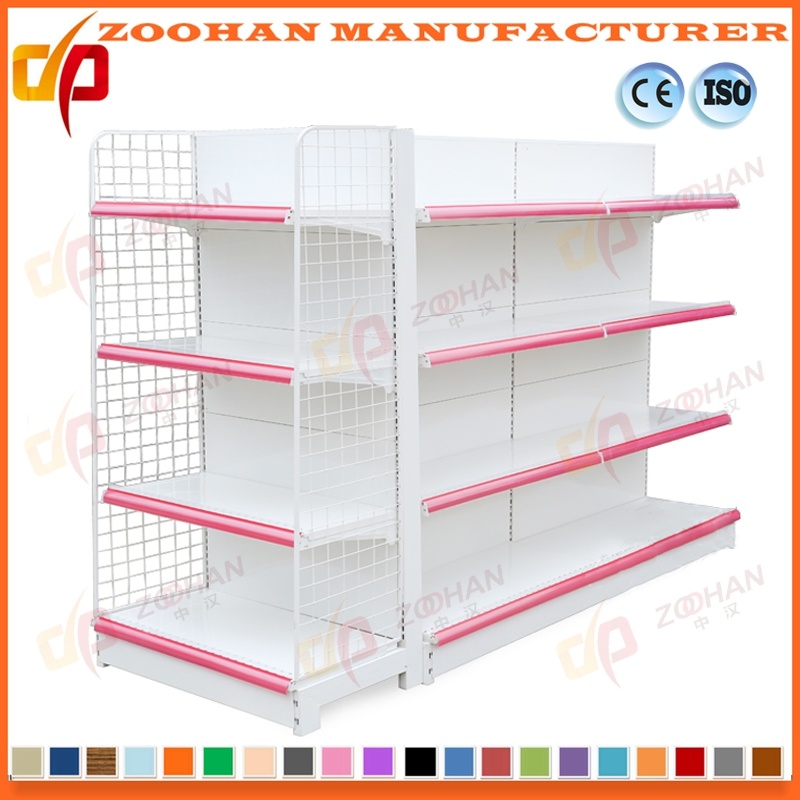 Double Sided Back Net Wire Metal Supermarket Display Shelf (Zhs24)