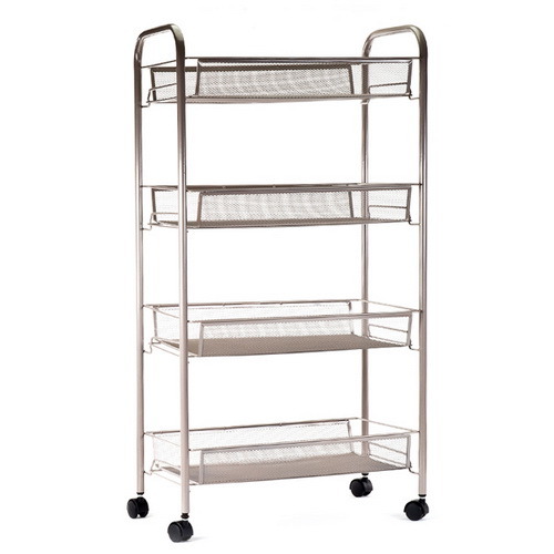 4 Layers Wire Shelf with Basket