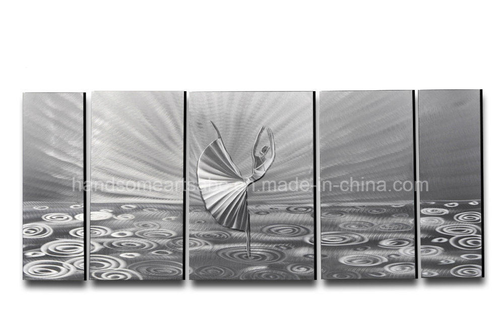 3D Effect, 100% Hand-Made Silver Metal Wall Art/Aluminum Craft