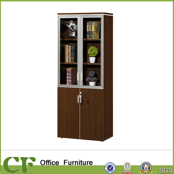 Melamine Panel Glass Door Office Filing Storage Cabinet