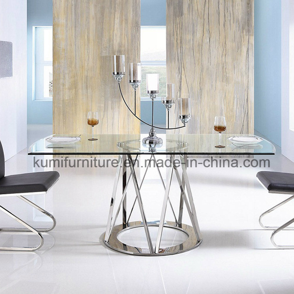 Rectangle Style Stainless Steel Dining Table