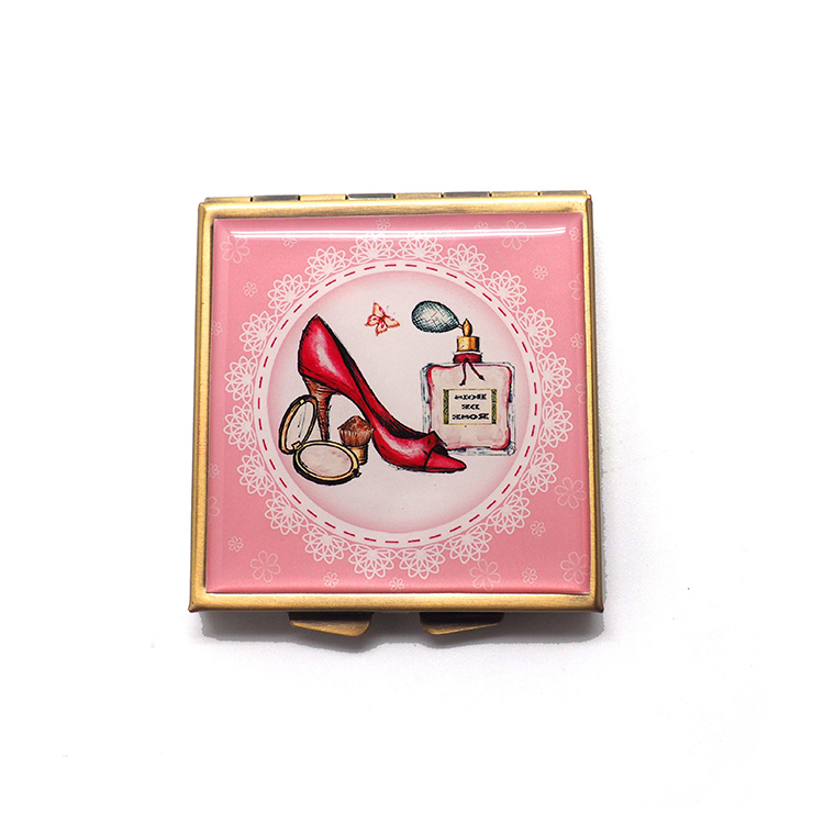 Wholesale Decorative High-End Square Mini Make up Gift Pocket Mirror