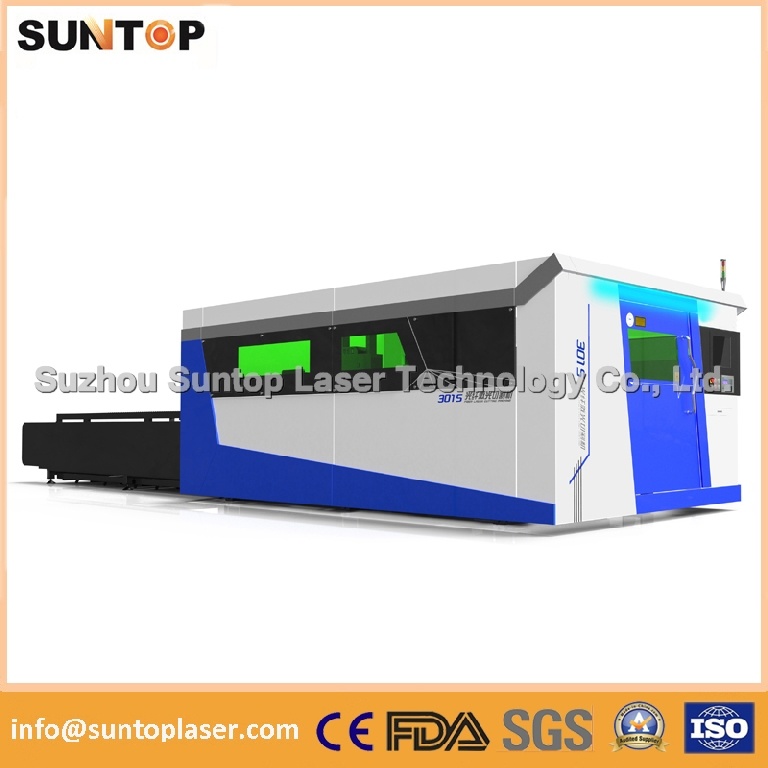 1000W Sheet Metal Laser Cutting Machine, Dual Exchange Working Table, Full Enclosed Model