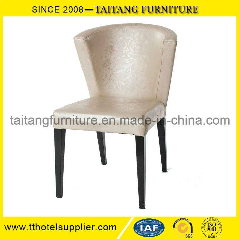 Hotel Private Dining Room Imitative Wood PU Seat Chair