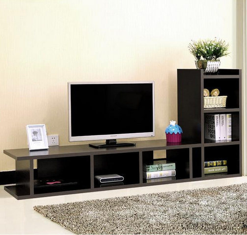 Modern TV Stand with Bookcase