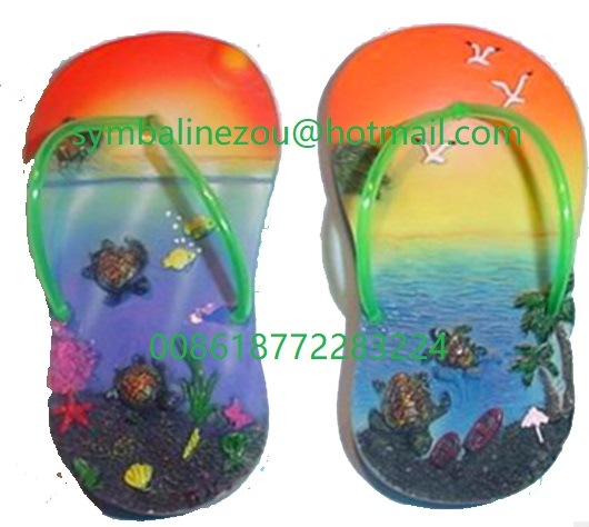 Beach Slipper Fridge Magnet Souvenir Resin Crafts