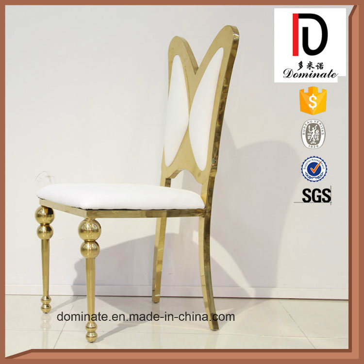 Gold Frame Butterfly Shape Stainless Steel Banquet Chair