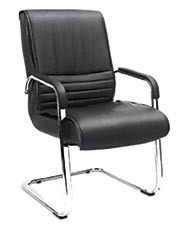 Modern Leather Meeting Office Conference Visitor Chair Without Wheels (HF-BLA174D)