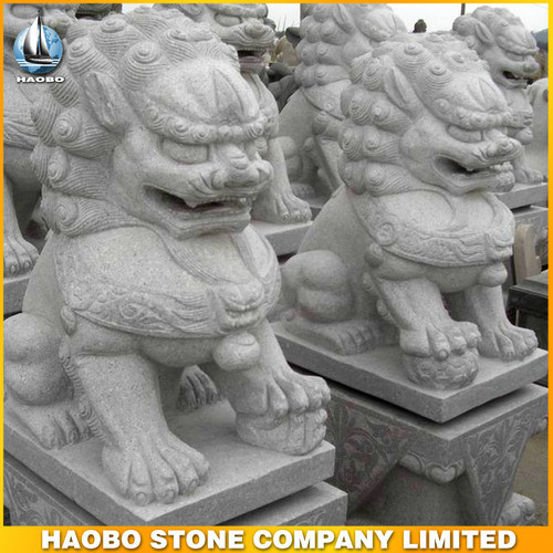 Chinese Style Guardian Lions Stone Sculpture