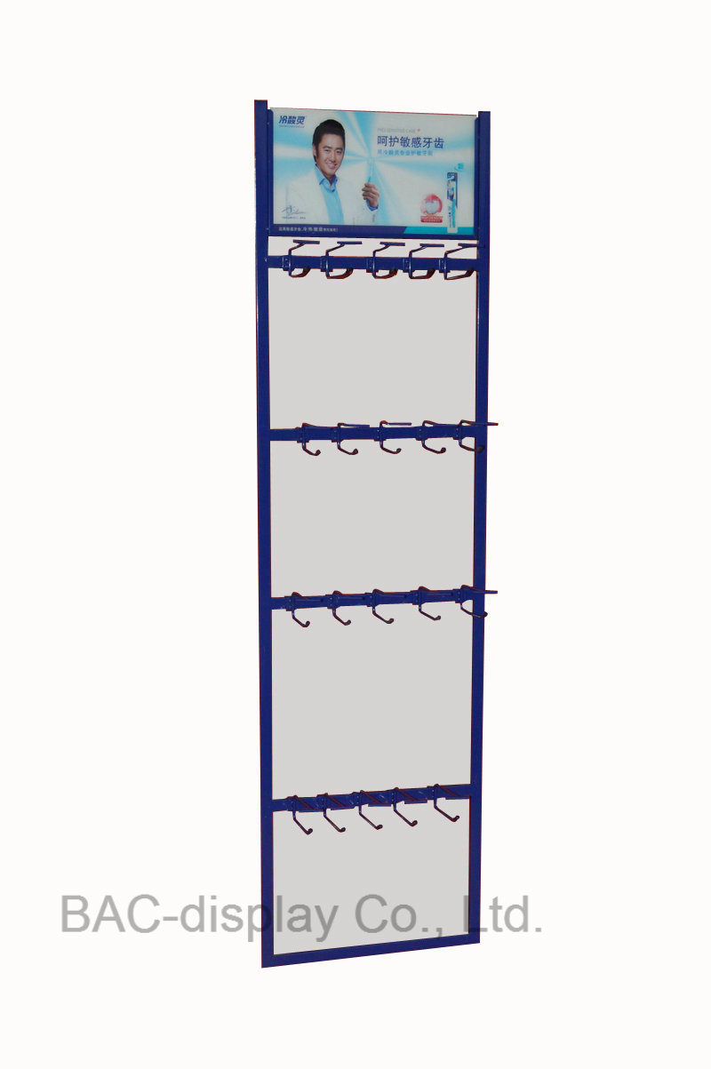 Factory Direct Wholesale Custom Supermarket Hanging Hooks Toothbrush Display Rack