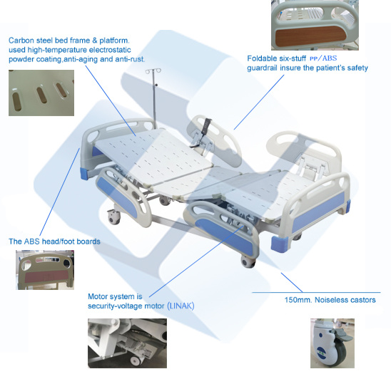 Factory Direct Price3 Function Electric Hospital Patient Bed for Sale