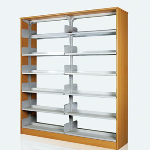 Library Furniture Single Column Double-Sided Steel Bookshelf/Shelf