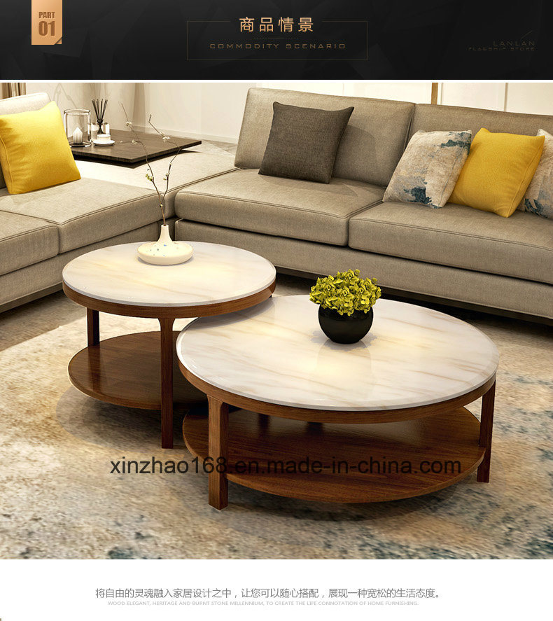 New Design Originallity Modern Coffee Table with Gloden Color