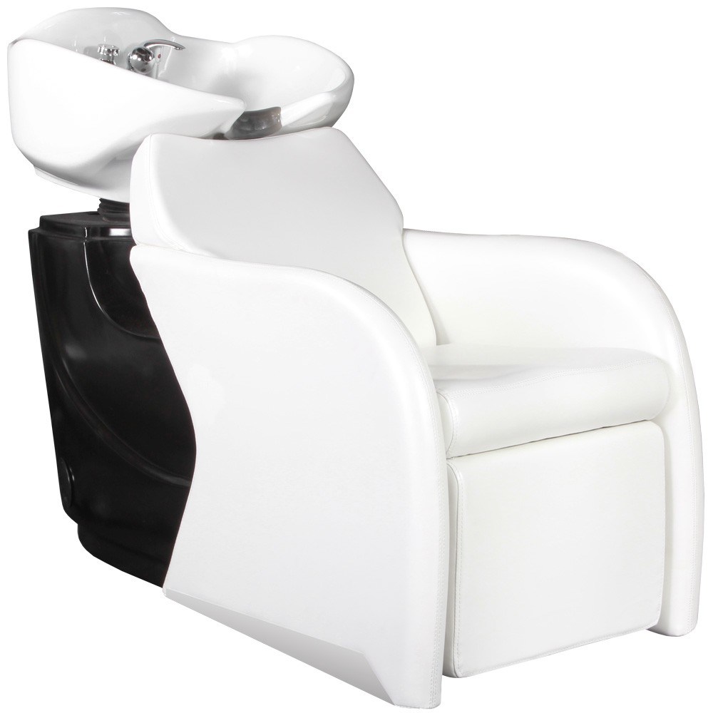 Black Base White Shampoo Unit Backwash Chair Bed Hairwash Chair