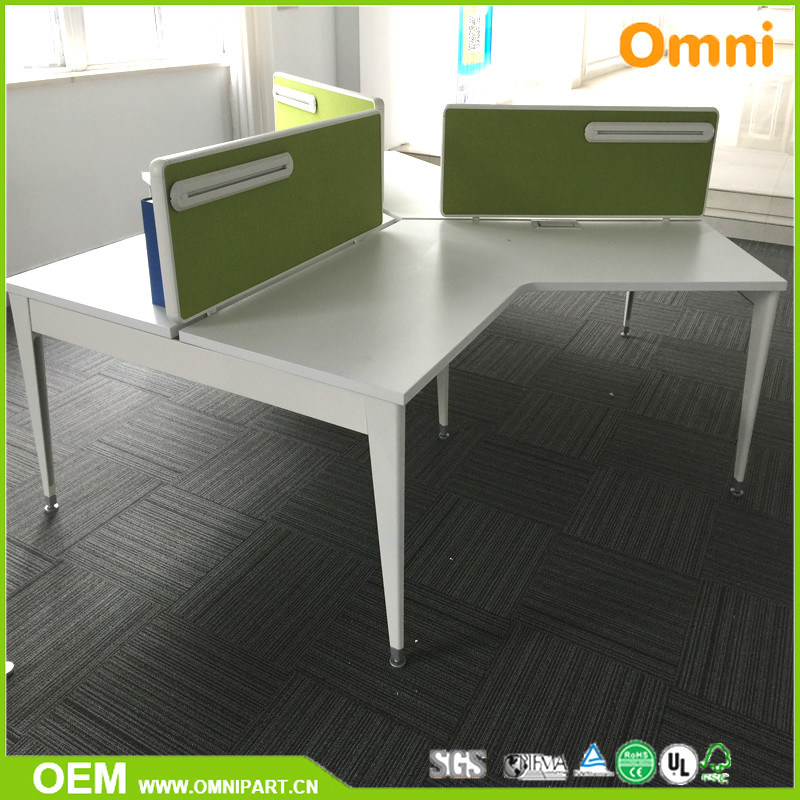 Fashionable 120 Degree Office Desk for Three Person