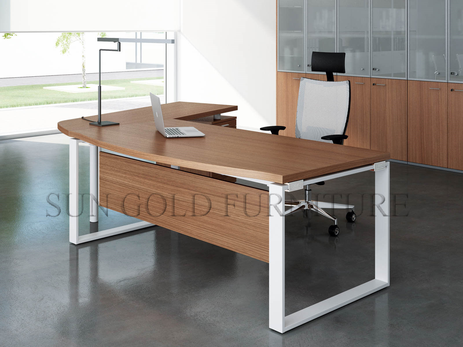 Melamine Bookcase Office with Desk Office Layout Table (SZ-ODT681)