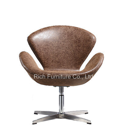 Designer Hot Sale Leisure Metal Swivel Swan Chair