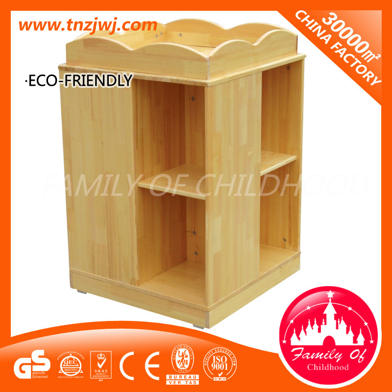 Kids Movable Shelf Log Wood Cabinet for Preschool