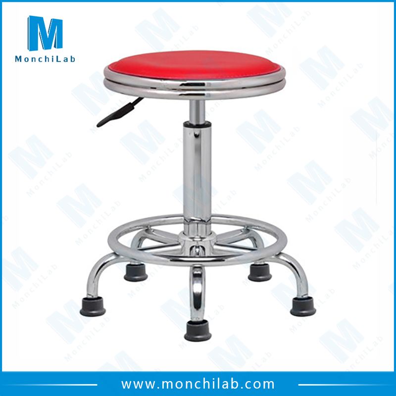 Comfortable PU Lab Stool Chair with Nylon Base