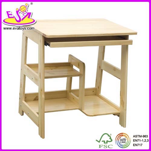 Natural Mini Notebook Wood Desk, Computer Desk for Kids, Wooden Toy Computer Desk for Children, Best Wooden Computer Desk Wj278317