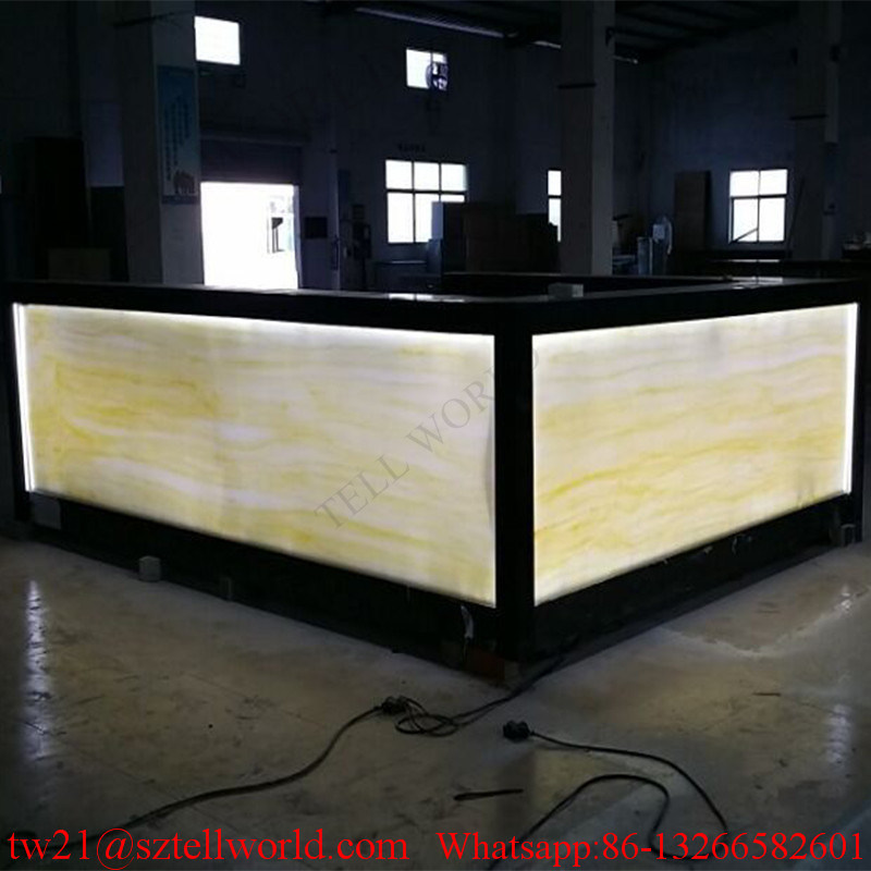 Modern Restaurant Design Project Wine Restaurant Furniture Solid Surface Dinks Bar Restaurant Counter Set