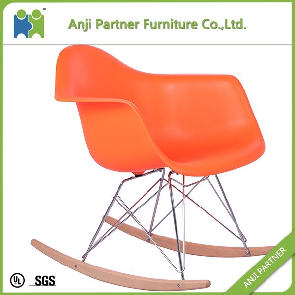 Custom 21 Century Design Shining Plastic Chair Furniture Living Room with Wooden Leg (John)
