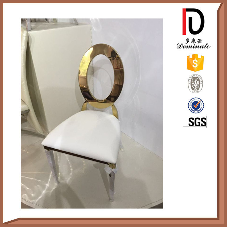 Luxury Gold Silver Hotel Restaurant Dining O Back Stainless Steel Chair (BR-F481)