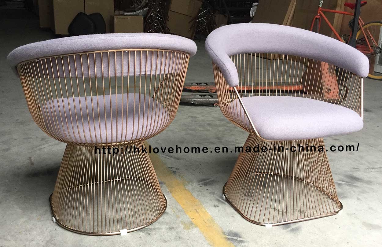 Metal Replica Leisure Outdoor Restaurant Furniture Wire Dining Chair