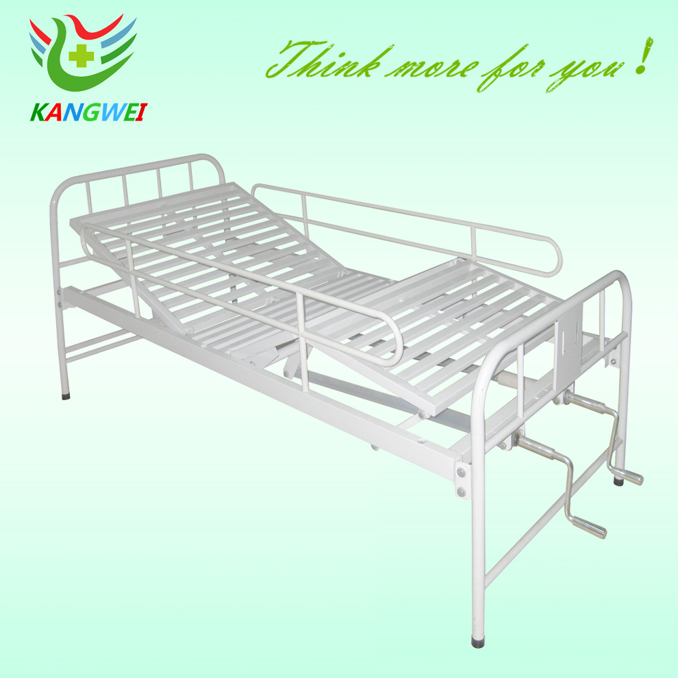 Plastic-Spray Steel Hospital Bed with Two Crank (SLV-B4022)