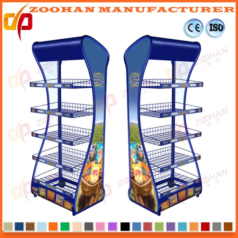 Metal Wall Wire Shelves Supermarket Advertisement Display Storage Shelving (Zhs382)