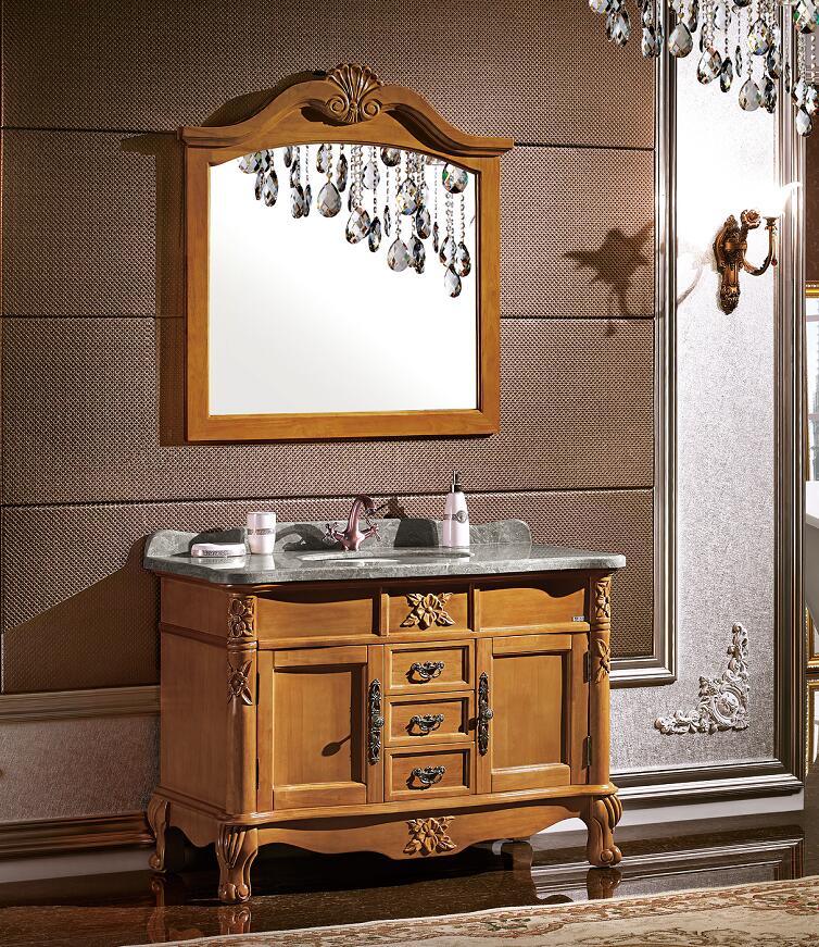 Antique Style Bath Vanity Made of Solid Wood