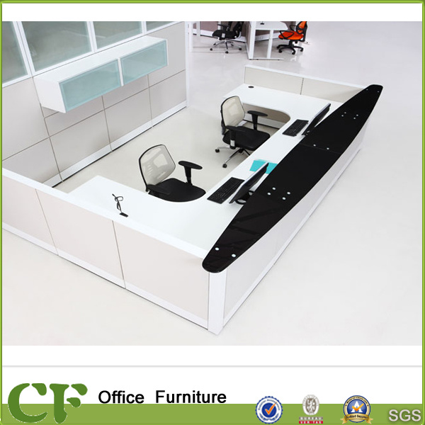 Aluminum Frame White Color Hospital Reception Desk Furniture