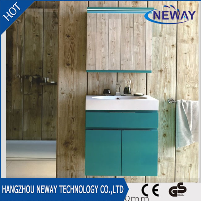 Modern Wall Plastic Bathroom Cabinet with Mirror