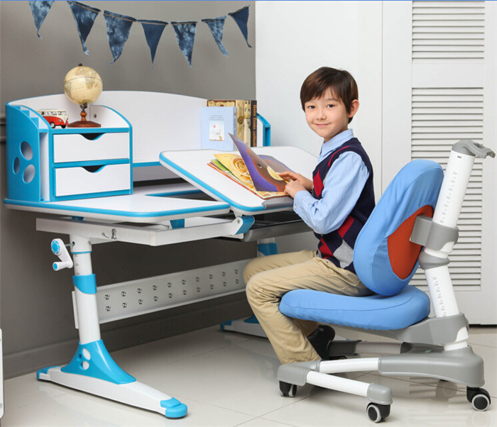 Ergonomic Kids Study Desk with with Shelf