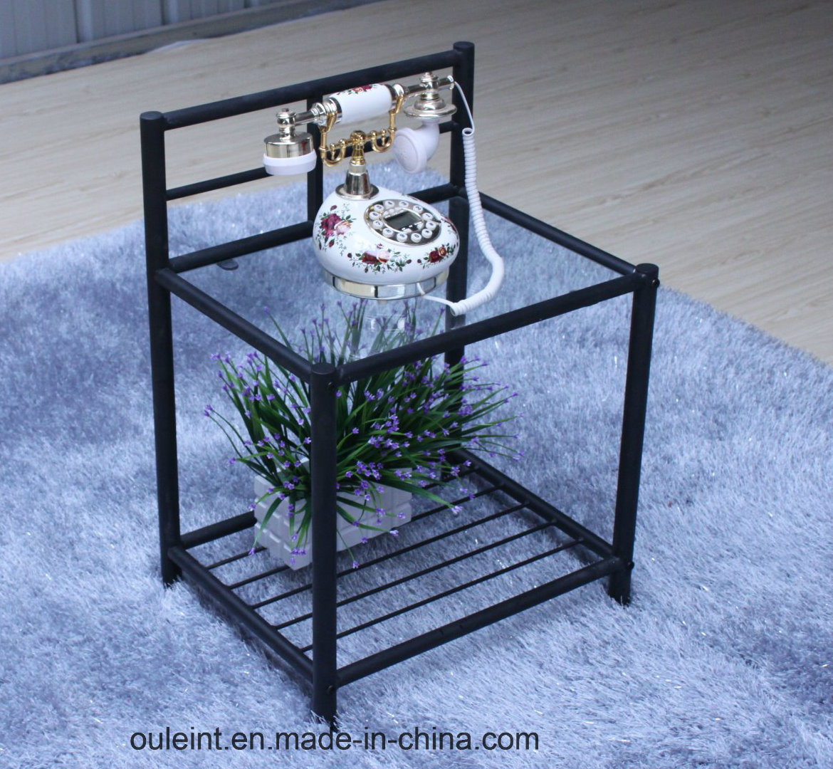 Metal Glass Side Table