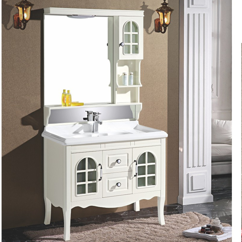 PVC Bathroom Vanity Cabinet in White