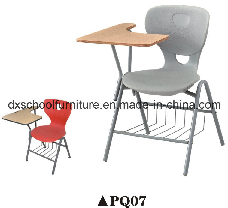 School Plastic Conference Chair with Wood Writing Tablet PQ07