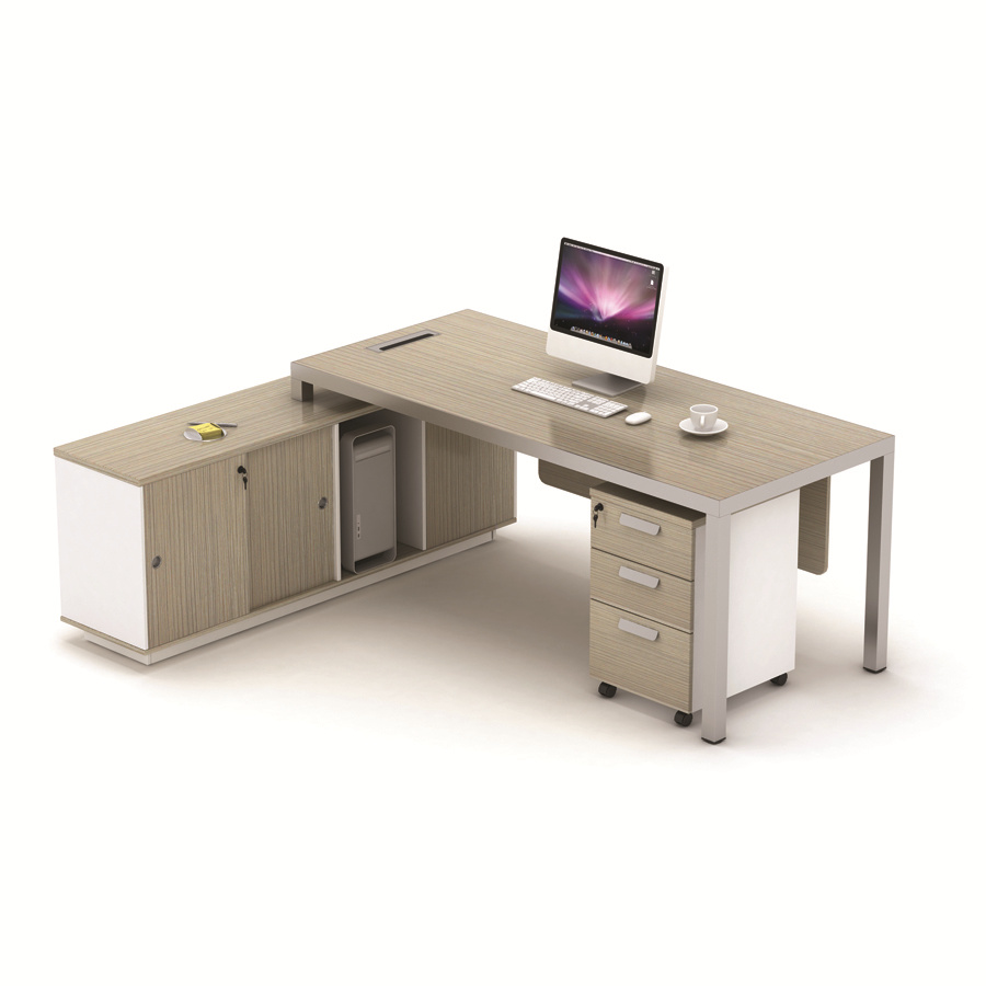 New Design Customized L Shape Office CEO Table