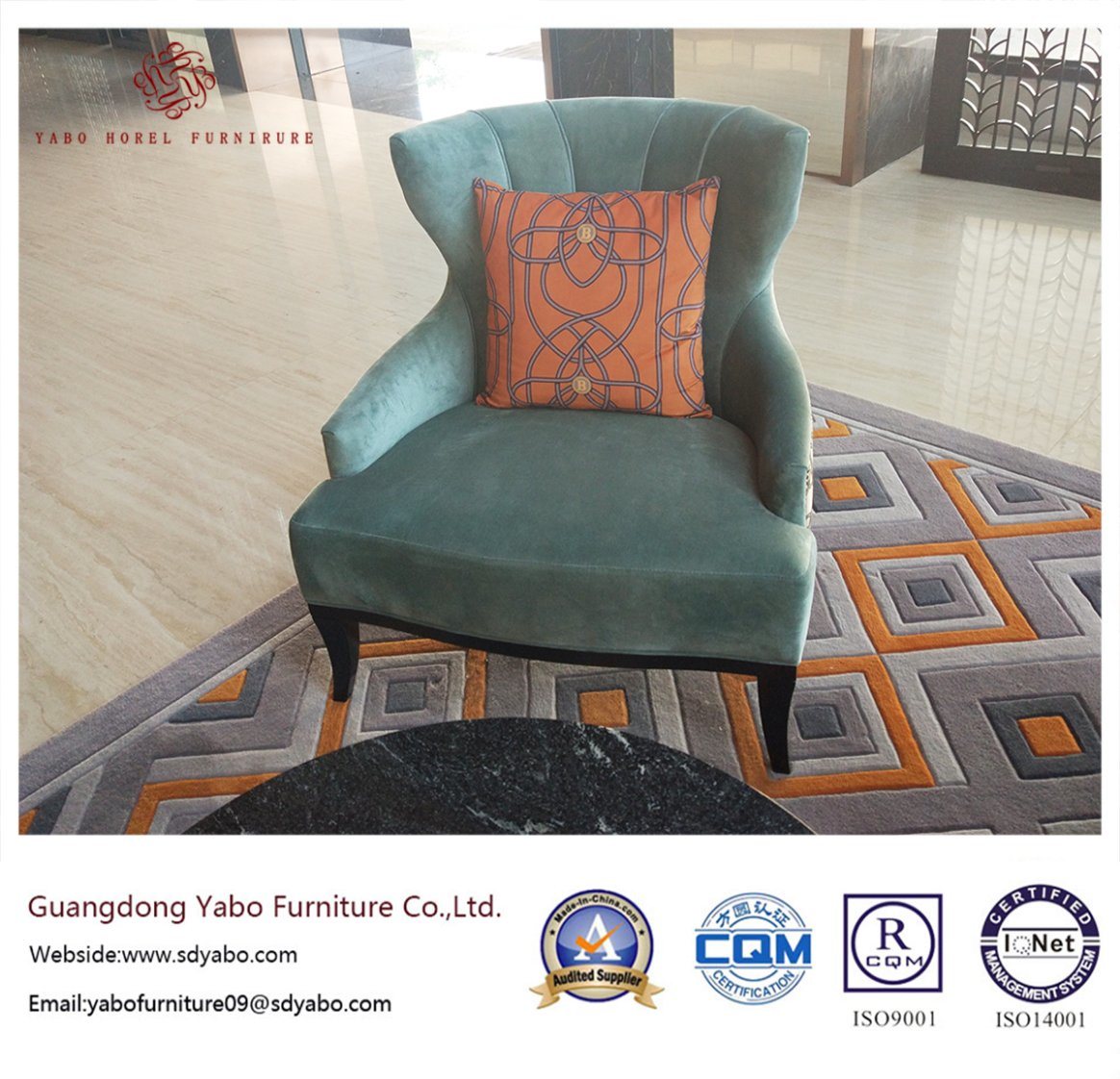 Custom Made Hotel Furniture with Fabric Sofa Set (YB-O-44)