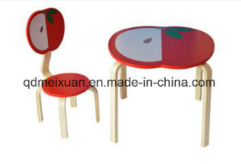 Wooden Children Furniture Solid Wood Desk Desk and Chair Wooden Table for Students One Set (M-X2280)