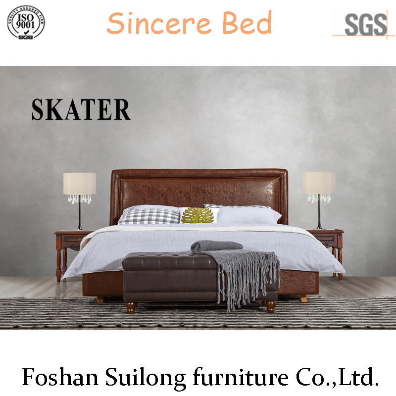 Sk21 American Style Leather Bed Fabric Bed
