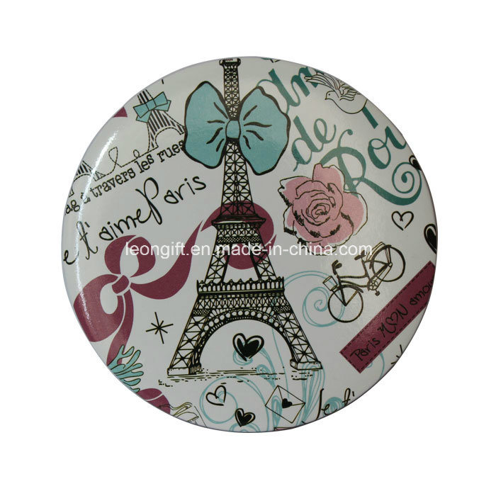 Promotional France Logo One Side Pocket Mirror Wholesale