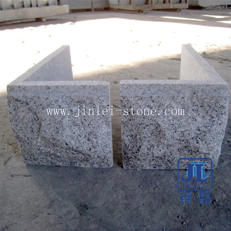 G603 Light Grey Granite Mushroom Stone for Wall Corner