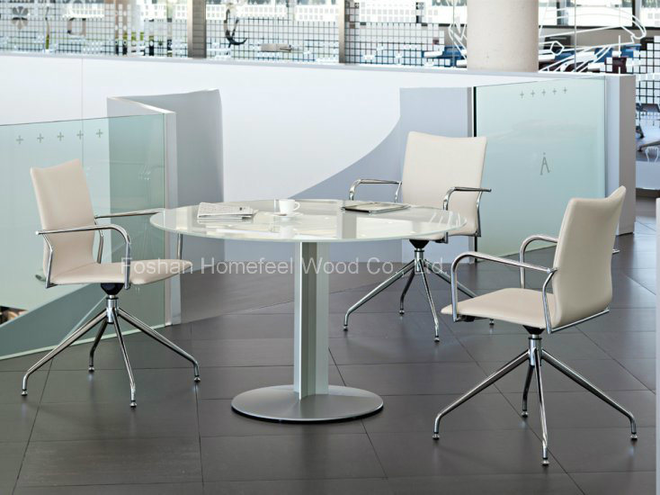 Modern Design Small Glass Meeting Desk (HF-TA02)