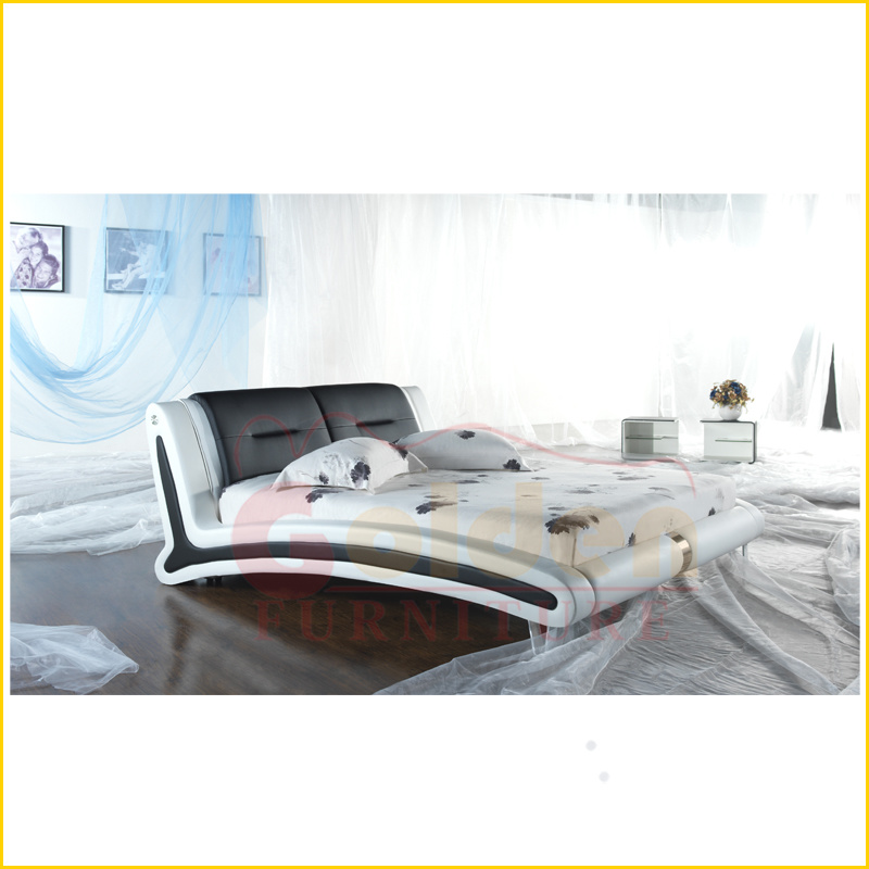 Popular Bedroom Soft Leather French Style Bed 2900#