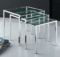 Stainless Steel Metal Nesting End Side Corner Table