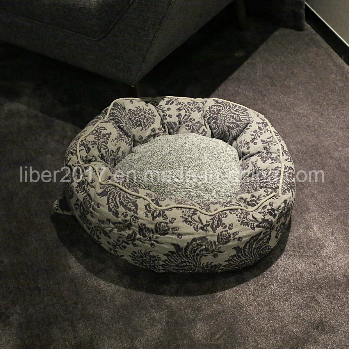 Pet Round Memory Foam Mattress Orthopedic Pattern Dog Bed